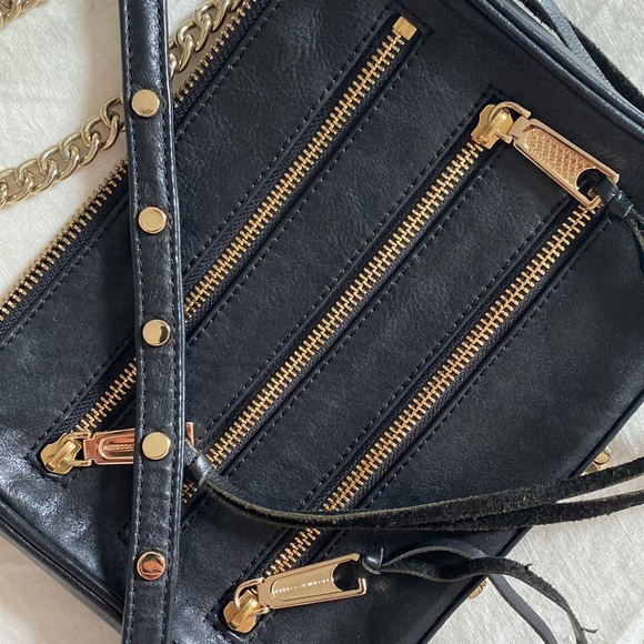 Rebecca Minkoff famous mini 5-Zip convertible cross-body handbag. - Picture 3 of 6
